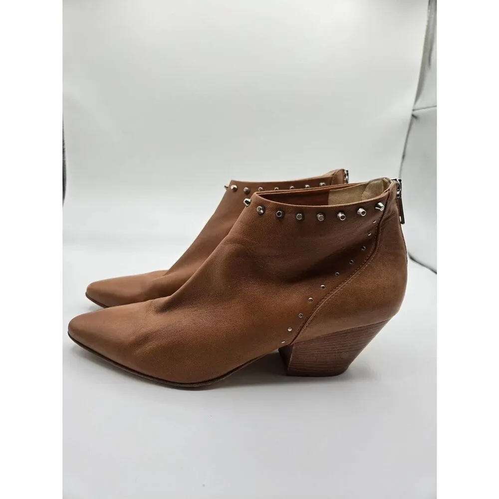 Ma&Lo Studded Leather Booties Size 40 Super Soft Made in Italy